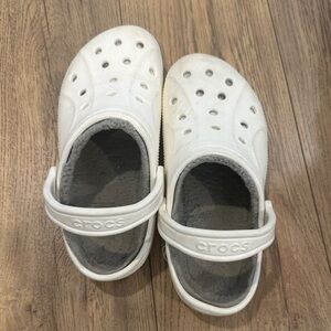 White Fuzy Crocs